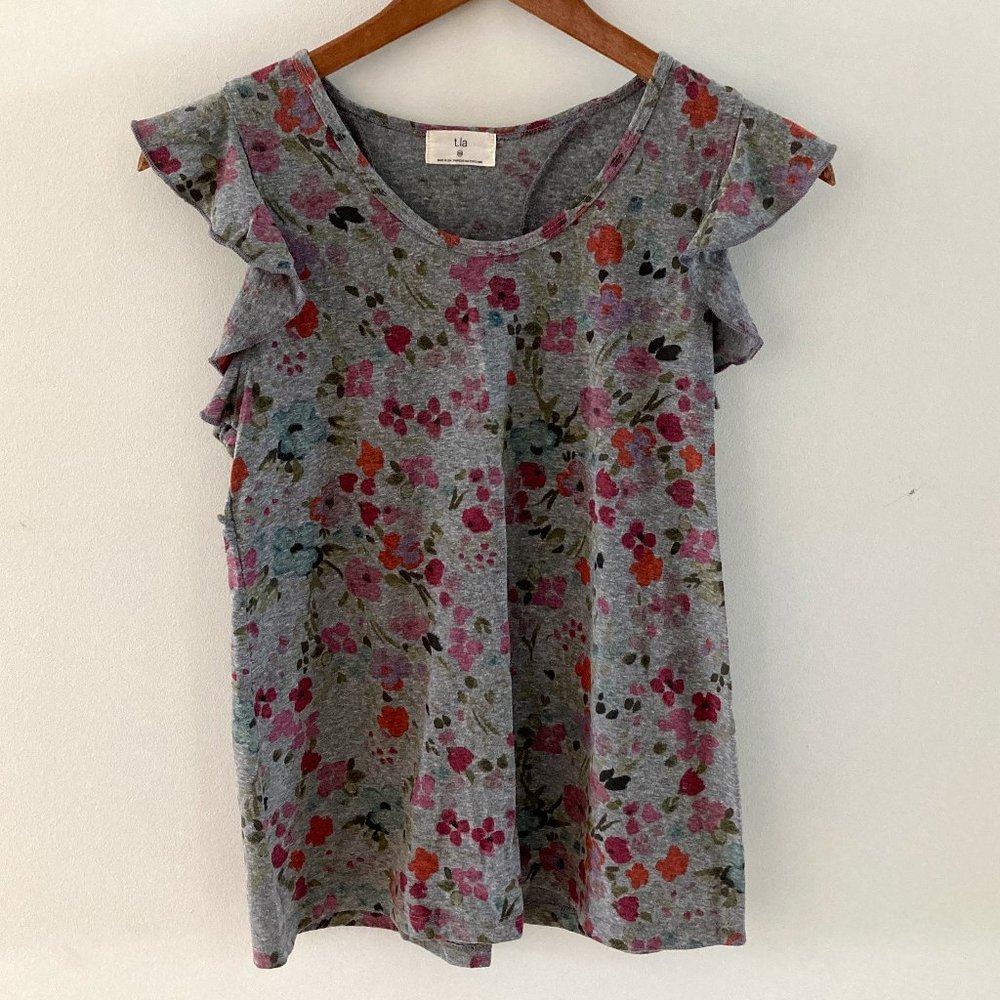 T.La Ruffle-Sleeve Tank